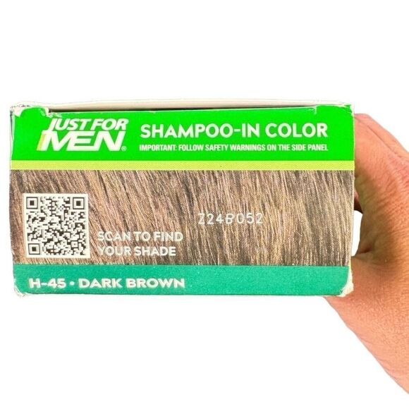 Just For Men Shampoo In Color 100% Gray Coverage Dark Brown H-45 Hair Color NWT - Picture 4 of 6